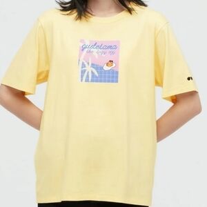 Uniqlo Sanrio Gudetama Graphic T-Shirt Yellow L